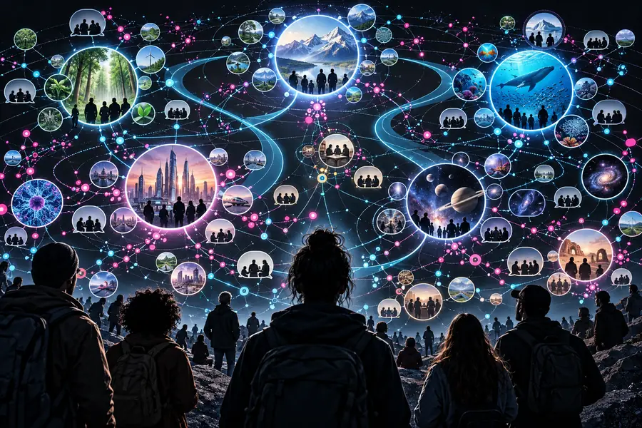 Illustration of a broad search for community recommendations